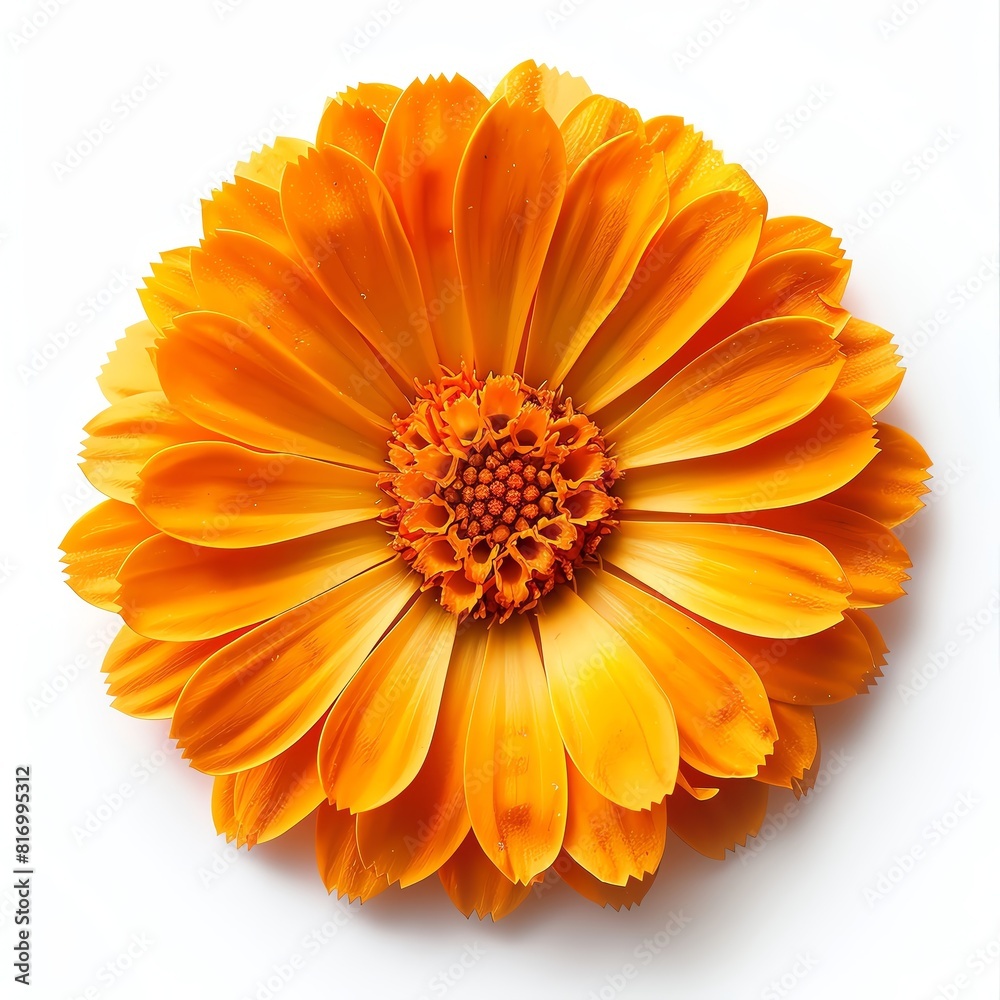 marigold on isotate white back background marigold on isotate white back background