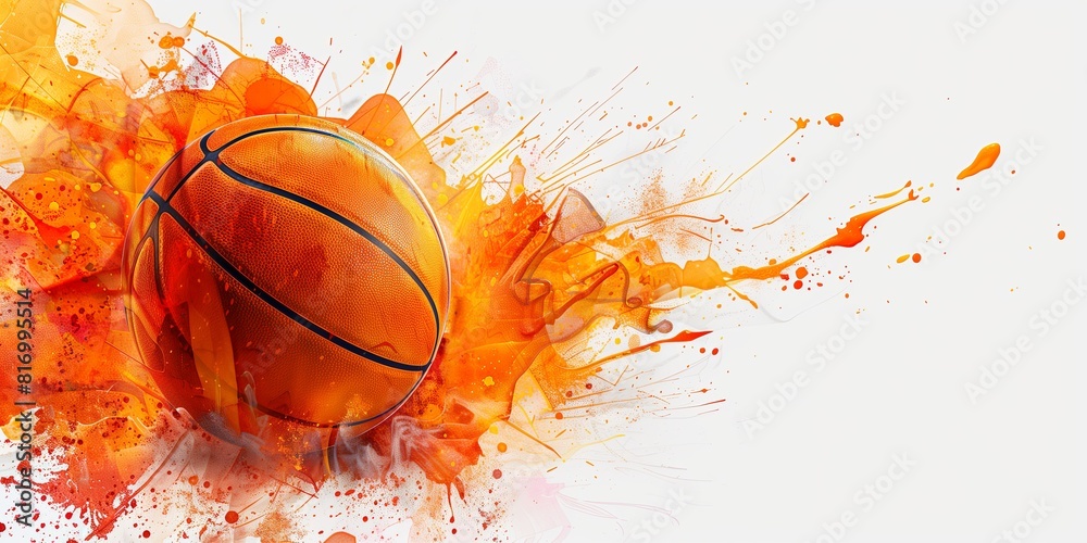 Orange Basketball Burst: Celebrating the Start of the New WNBA Season