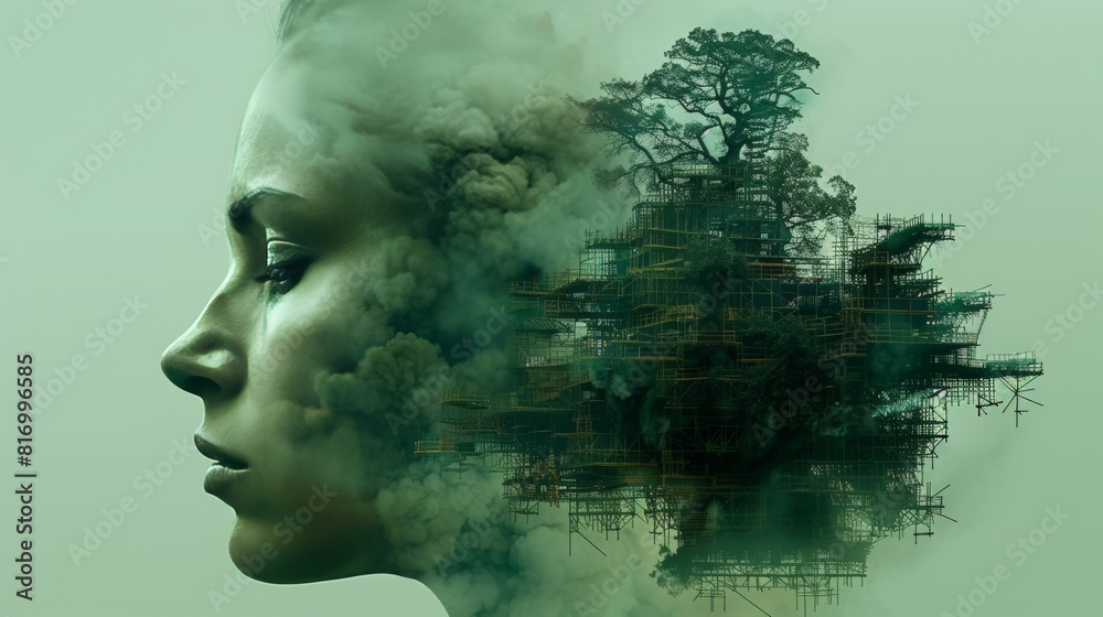 Future building construction engineering project concept with double exposure graphic design. Building engineers, architects, or construction workers working with modern civil equipment. Future building construction engineering project concept with double exposure graphic design. Building engineers, architects, or construction workers working with modern civil equipment.