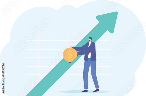 angel investors, venture capital, investing. increase sales, revenue, and profits. a kind investor provides capital for the company and to develop the business. illustration concept design. element

