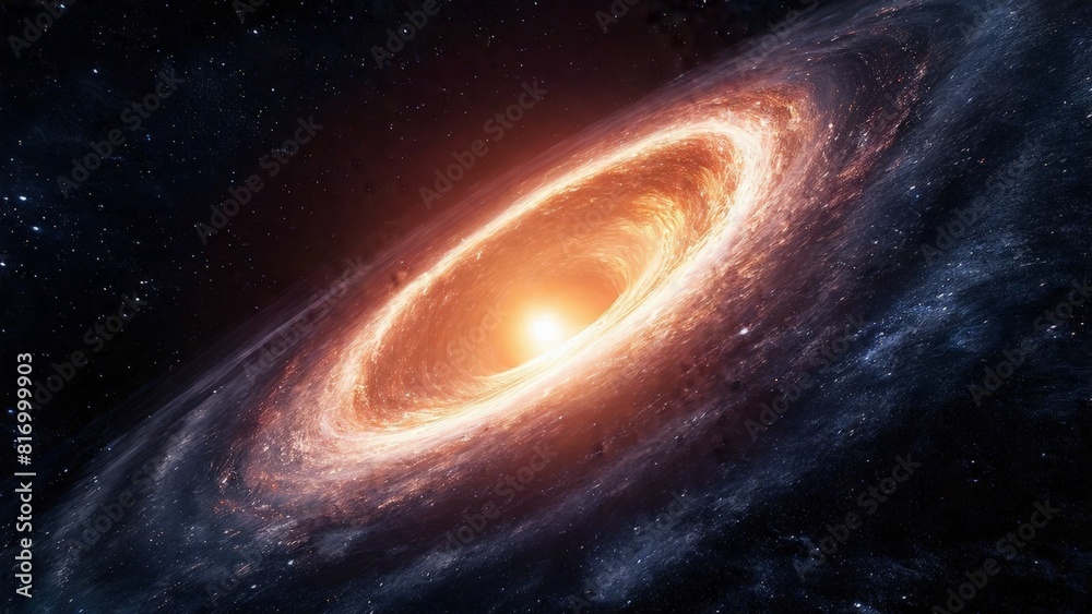 A mesmerizing image of a glowing galaxy spiraling amidst the infinite darkness of space, illuminating cosmic dust and stars. A mesmerizing image of a glowing galaxy spiraling amidst the infinite darkness of space, illuminating cosmic dust and stars.