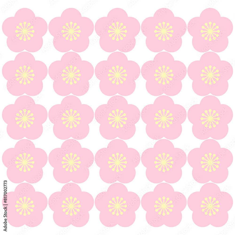 梅の花の模様 梅の花の模様
