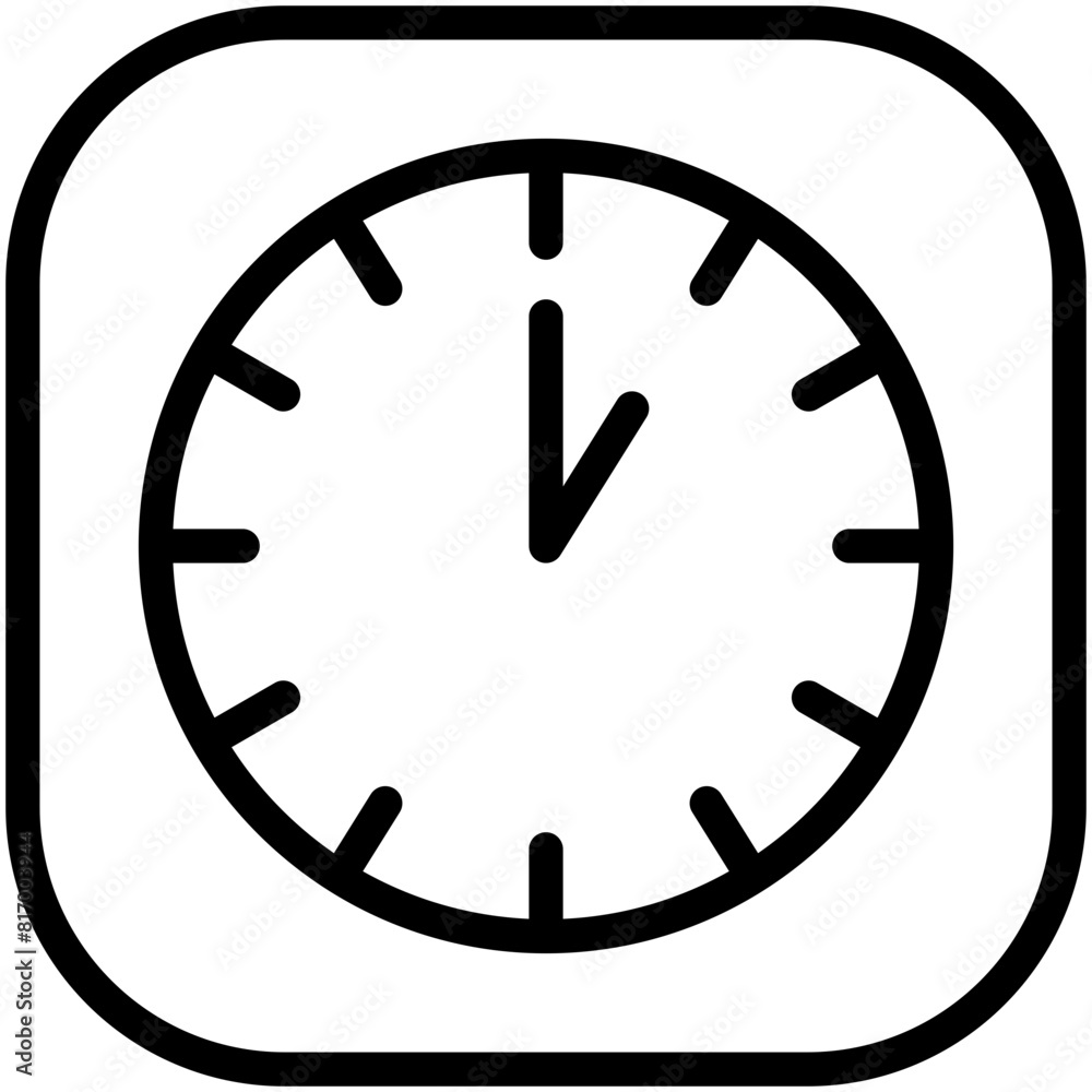 one hours line icon one hours line icon