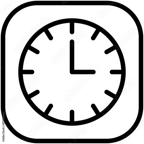 three hours line icon
