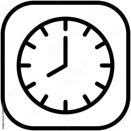 eight hours line icon