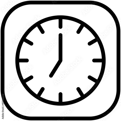 seven hours line icon