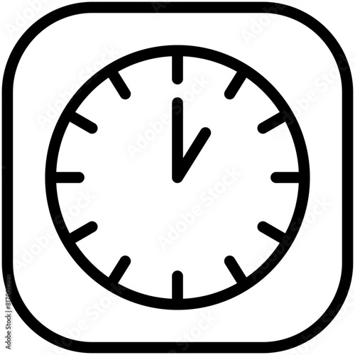 one hours line icon