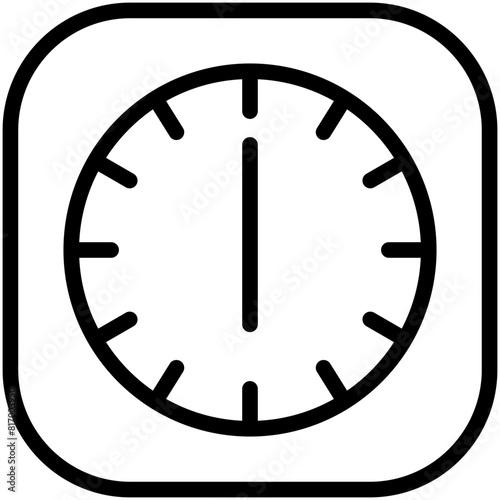 six hours line icon