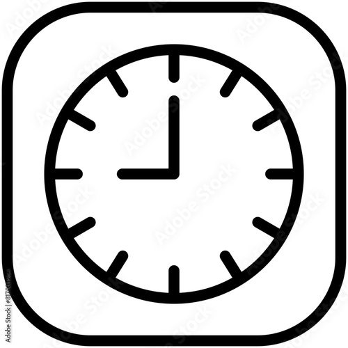 nine hours line icon