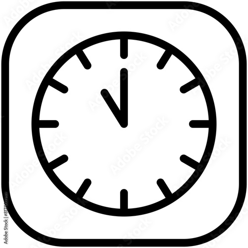 eleven hours line icon