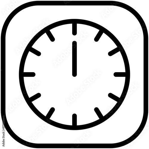 twelve hours line icon