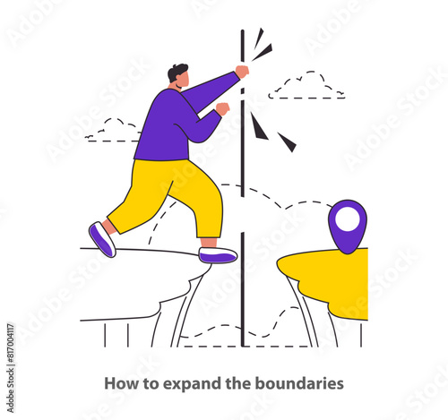 Boundary Expansion concept Vector illustration