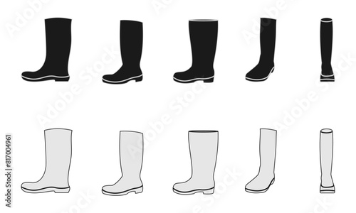 safety boots vector illustration isolated on white background.
