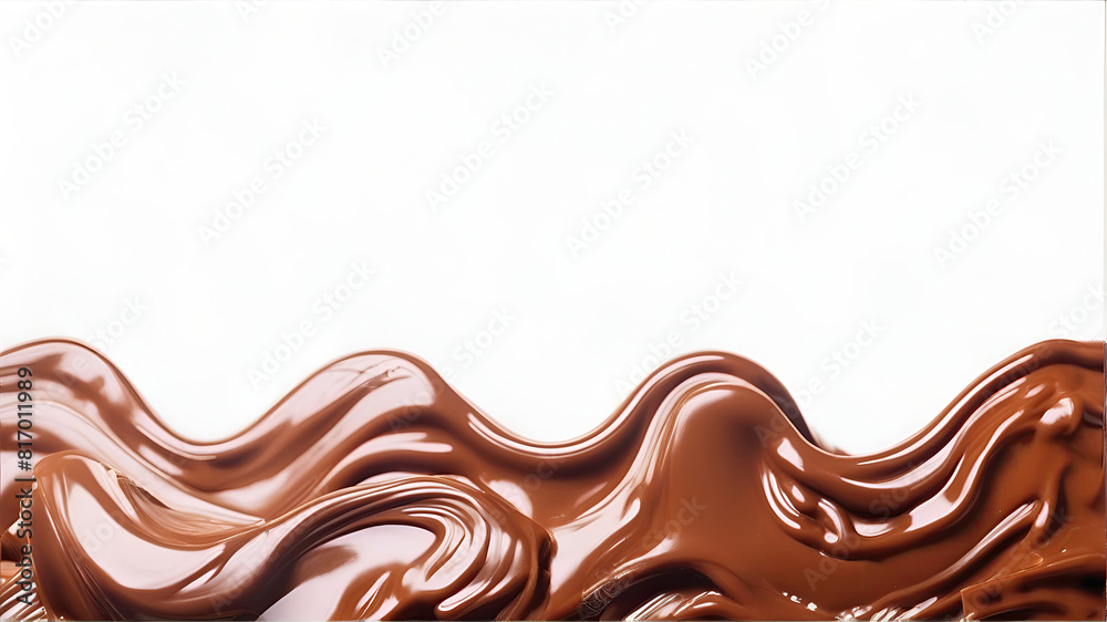melted milk chocolate pouring down on transparent or clean background melted milk chocolate pouring down on transparent or clean background