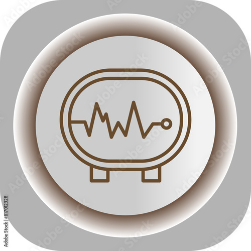 Electrocardiogram  Gradient Background Icon
