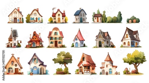 Diverse Collection of Enchanting Miniature Houses and Cottages Showcasing Varied Architectural Styles and Designs
