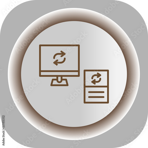 Data Synchronization  Gradient Background Icon