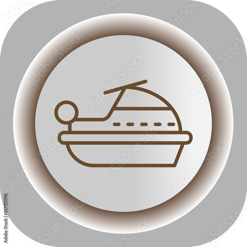 Jet Ski  Gradient Background Icon