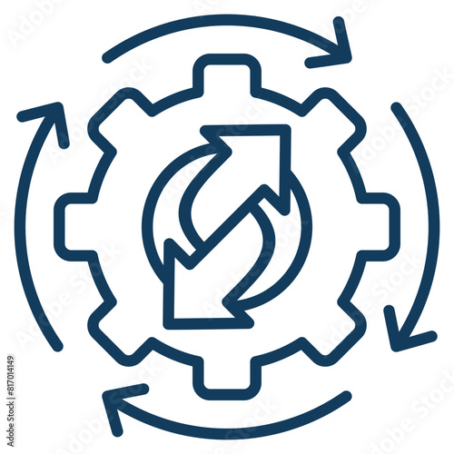 Change Management Icon Element For Design