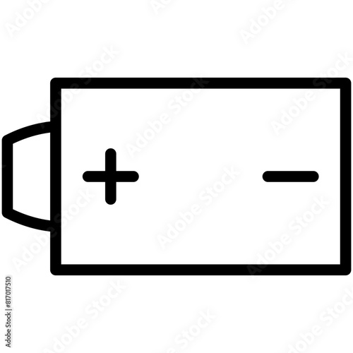 Wallpaper Mural battery positive line icon Torontodigital.ca