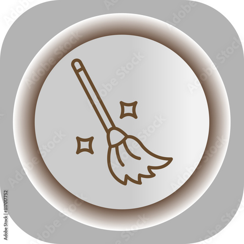 Witch Broom  Gradient Background Icon