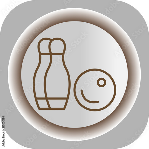 Bowling  Gradient Background Icon
