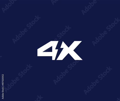 4X logo icon and symbol, 4X sell logo template
