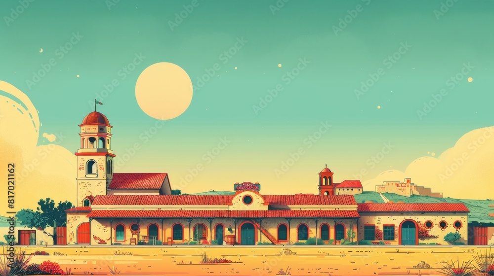 Illustration of Fort Worth Stockyards, Texas