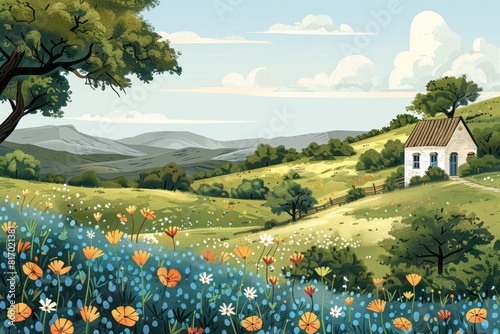 Illustration of Hill Country, Texas