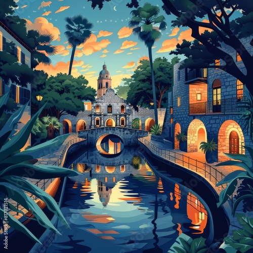 Illustration of San Antonio, Texas

