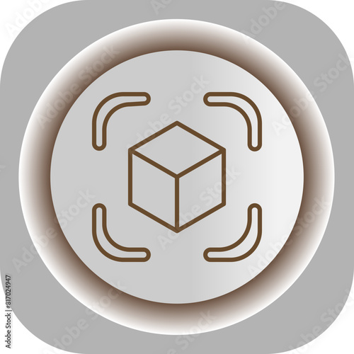 Cube  Gradient Background Icon