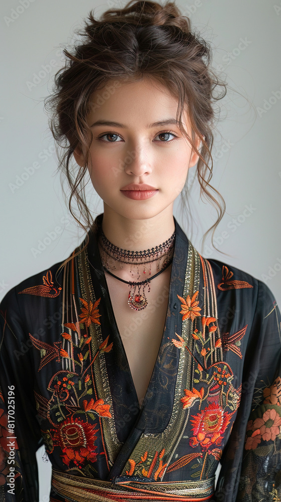 A Myanmar Longyi, with its unique patterns and earthy tones, representing the country rich cultural heritage and simplicity A Myanmar Longyi, with its unique patterns and earthy tones, representing the country rich cultural heritage and simplicity