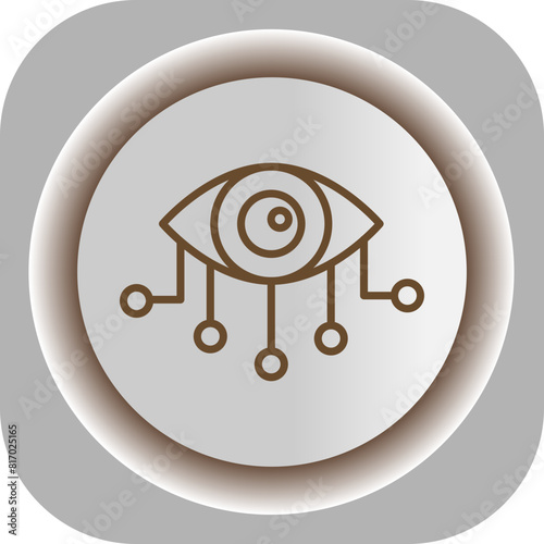 Bionic Eye  Gradient Background Icon