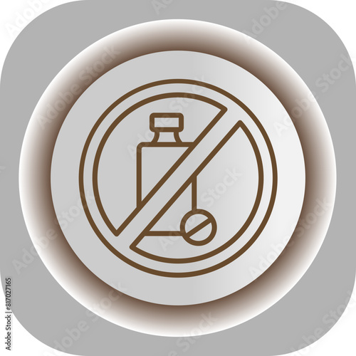 No Drug  Gradient Background Icon