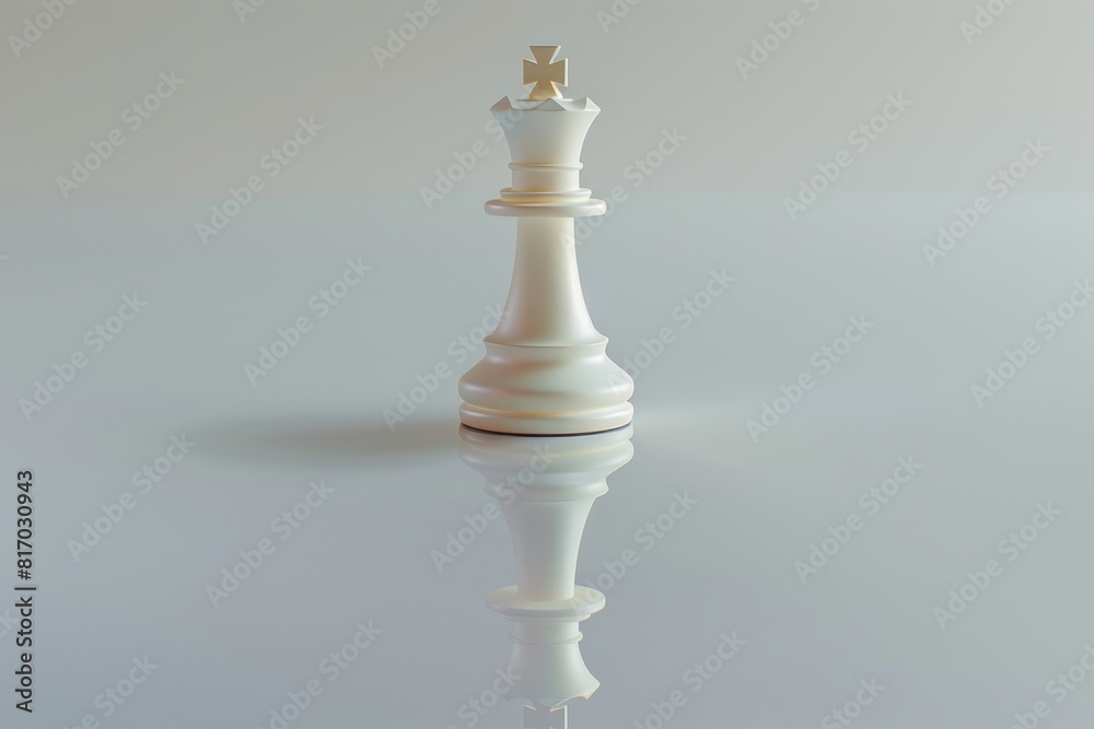 A glass chess piece with a colorful background A glass chess piece with a colorful background