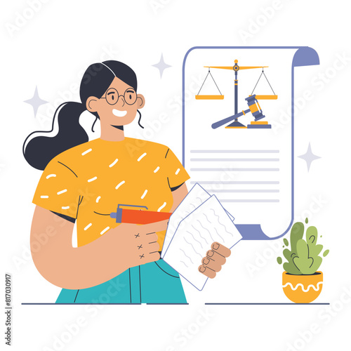 Forensic Audit concept. Flat vector illustration