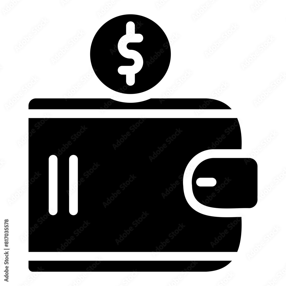 Wallet Vector Line Icon Design Wallet Vector Line Icon Design