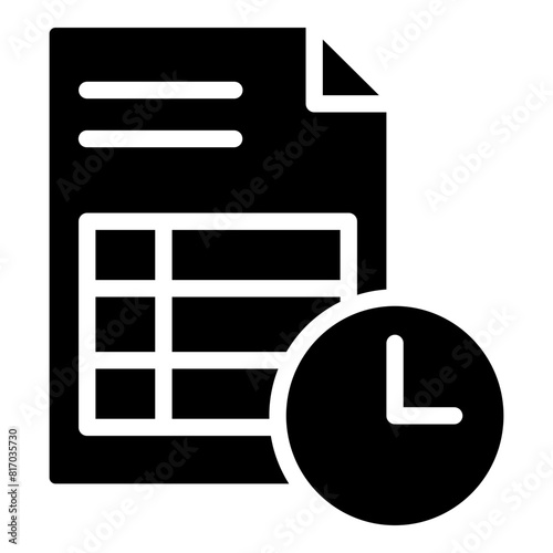 Deadline Vector Line Icon Design