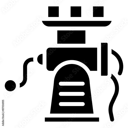 Meat Grinder Glyph Icon Design