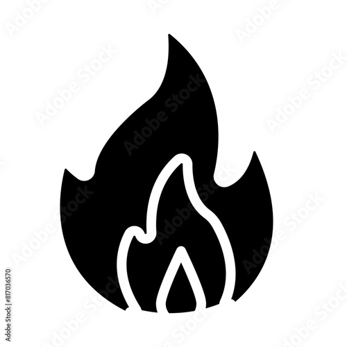 Fire Glyph Icon Design