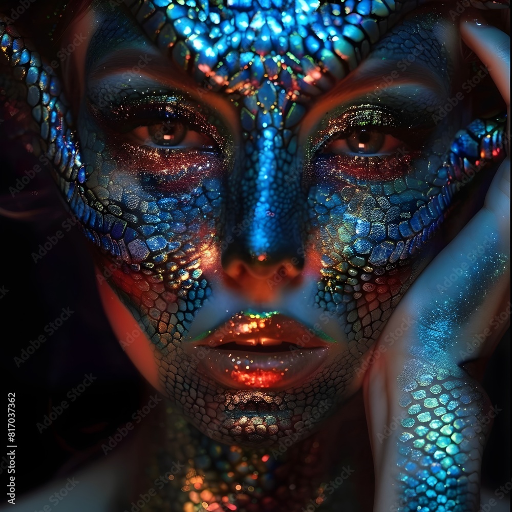 Mesmerizing Reptilian Transformation A Makeup s Enchanting Digital Portrayal Mesmerizing Reptilian Transformation A Makeup s Enchanting Digital Portrayal