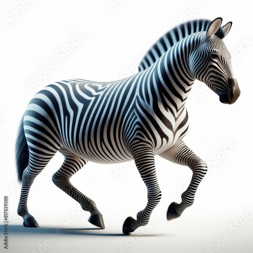 zebra isolated on white