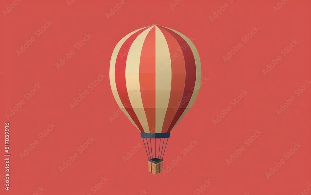 Naklejka premium Gas Balloon flat design front view historical flight exhibit theme animation Analogous Color Scheme