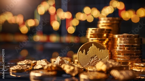 A gold card and gold bars on a table with chocolates and gifts