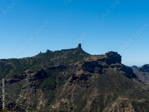 Panoramic view from the Degollada de las Palomas viewpoint  appreciating the Caldera de Tejeda