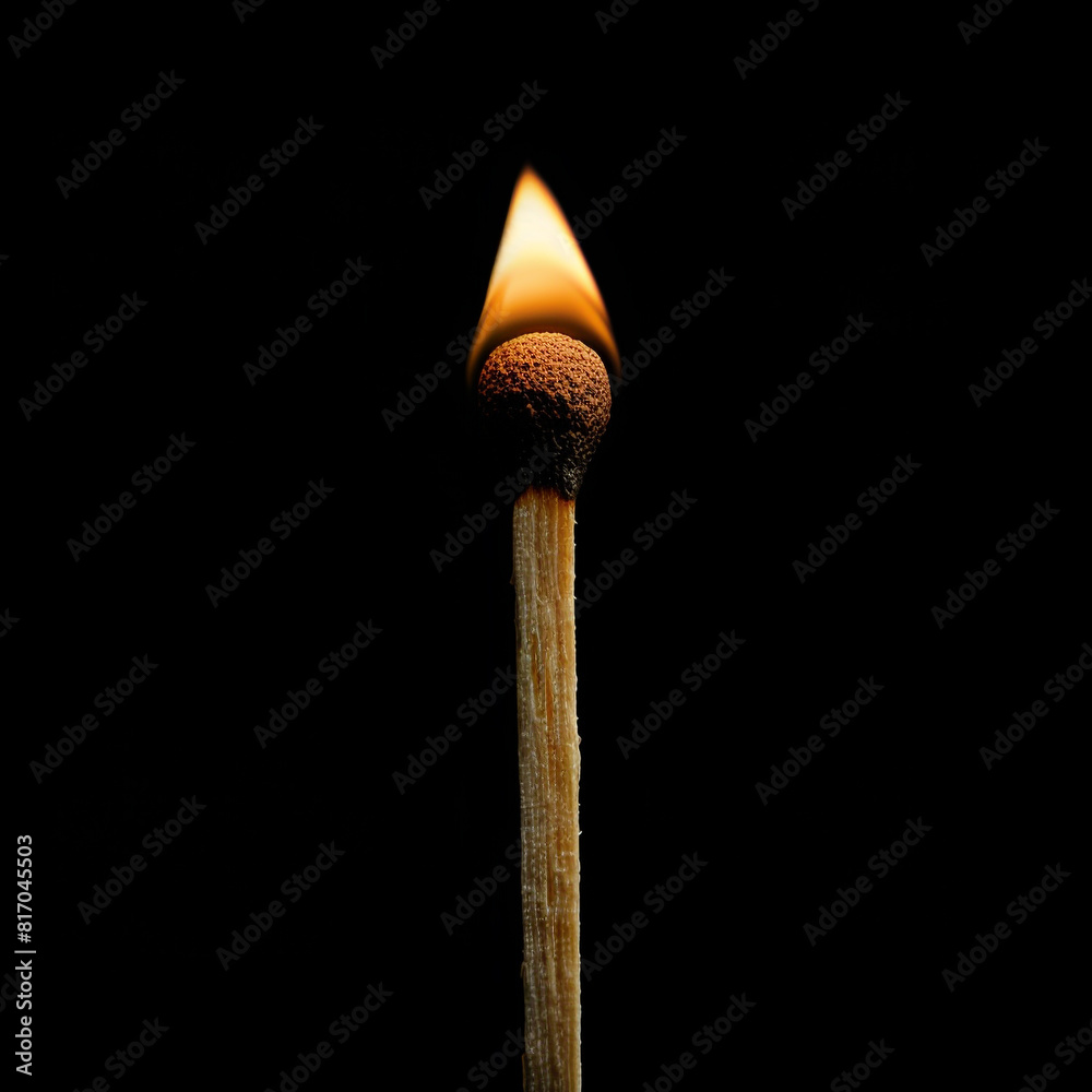 a burning matchstick in the dark. a burning matchstick in the dark.