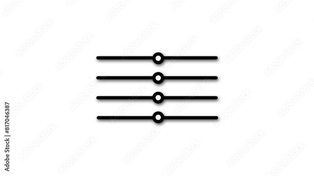Abstract Slider bars icon animation . Equalizer icon concept Abstract Slider bars icon animation . Equalizer icon concept