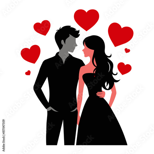 Beautiful Love Couple Romantic Silhouette 