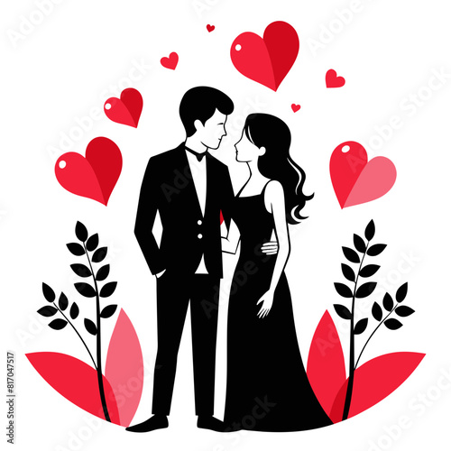 Beautiful Love Couple Romantic Silhouette 