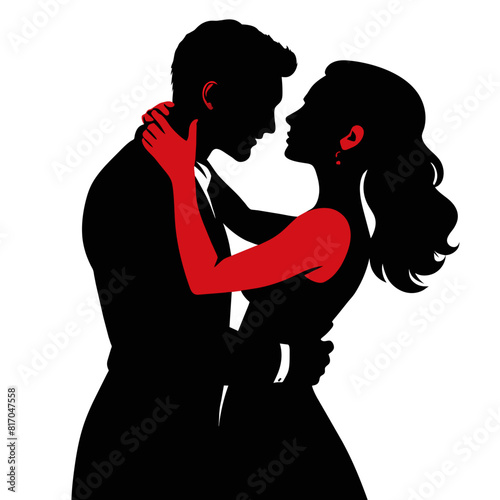 Beautiful Love Couple Romantic Silhouette 